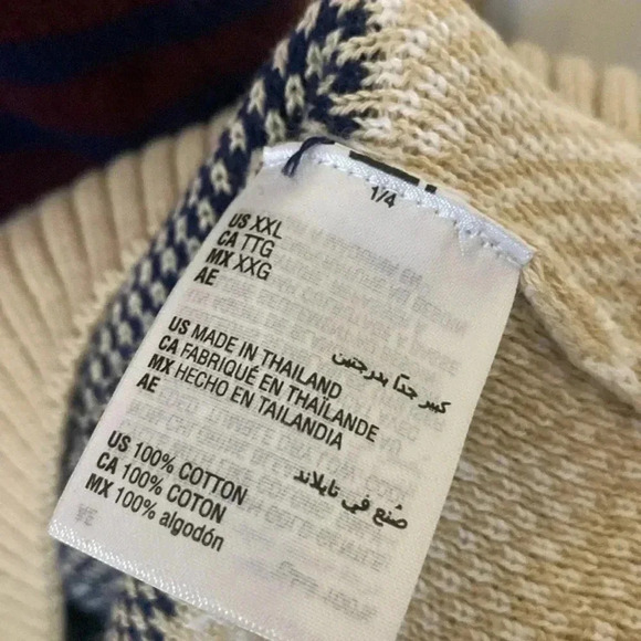 Men’s NWT Club Room Aztec Tribal Turtleneck Knit Pullover Sweater B2 Size XXL - Picture 12 of 13